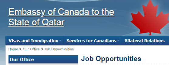 Canadian Embassy Qatar Jobs logo-557x213
